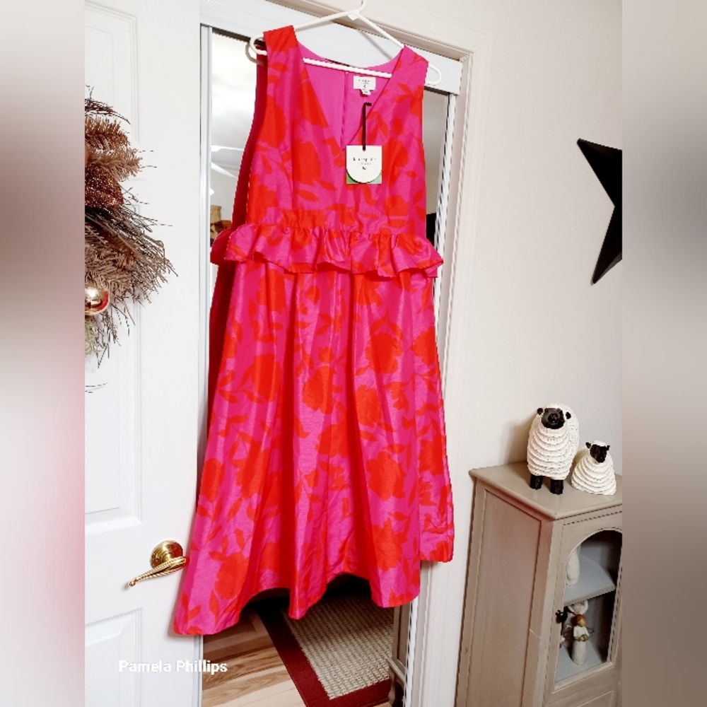 Kate Spade Vibrant Pink and Red Dress